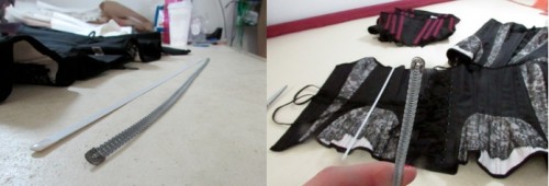 The white bone on the left is and on the right is the spiral bone.