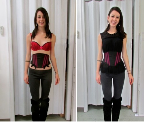 I wasn't sure how it would look over my looser-fitting blouse, but it totally transformed my outfit.