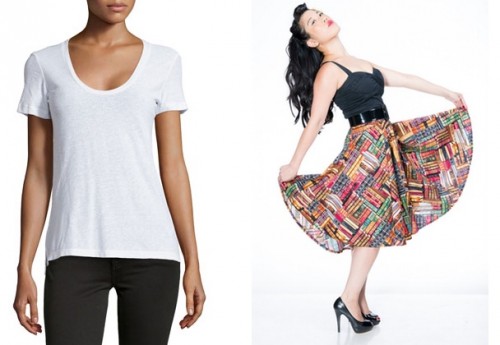 Tshirt by James Perse/Skirt by Betty Le Bon Bon